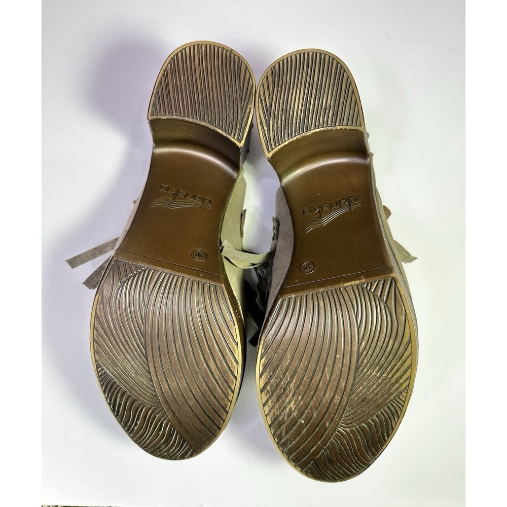 Dansko Deni Fringe Mule Clogs Women's US Size 9 / EU40 Suede Leather Shoes Gray - Picture 8 of 9